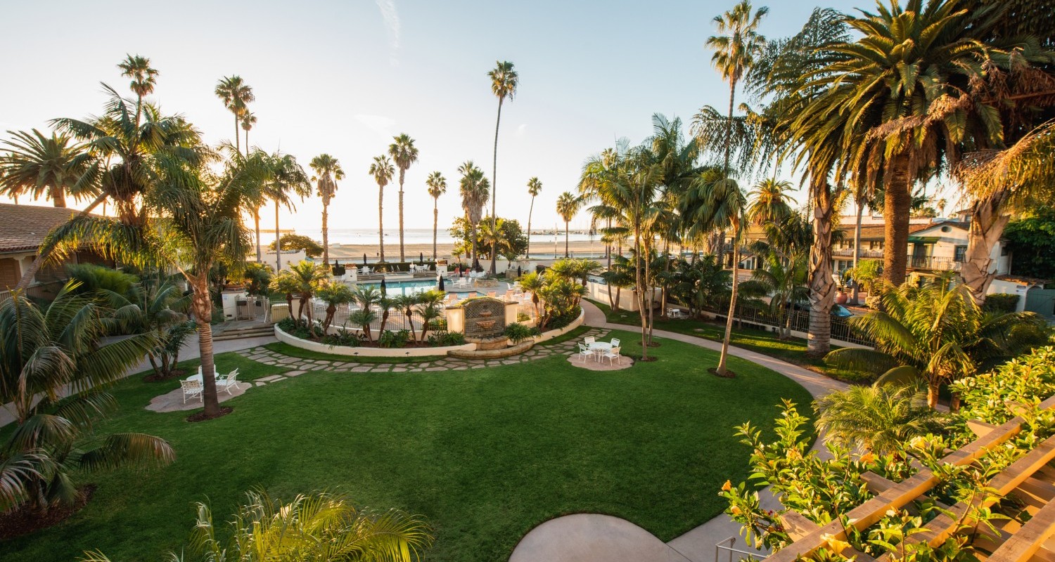Pool and garden area