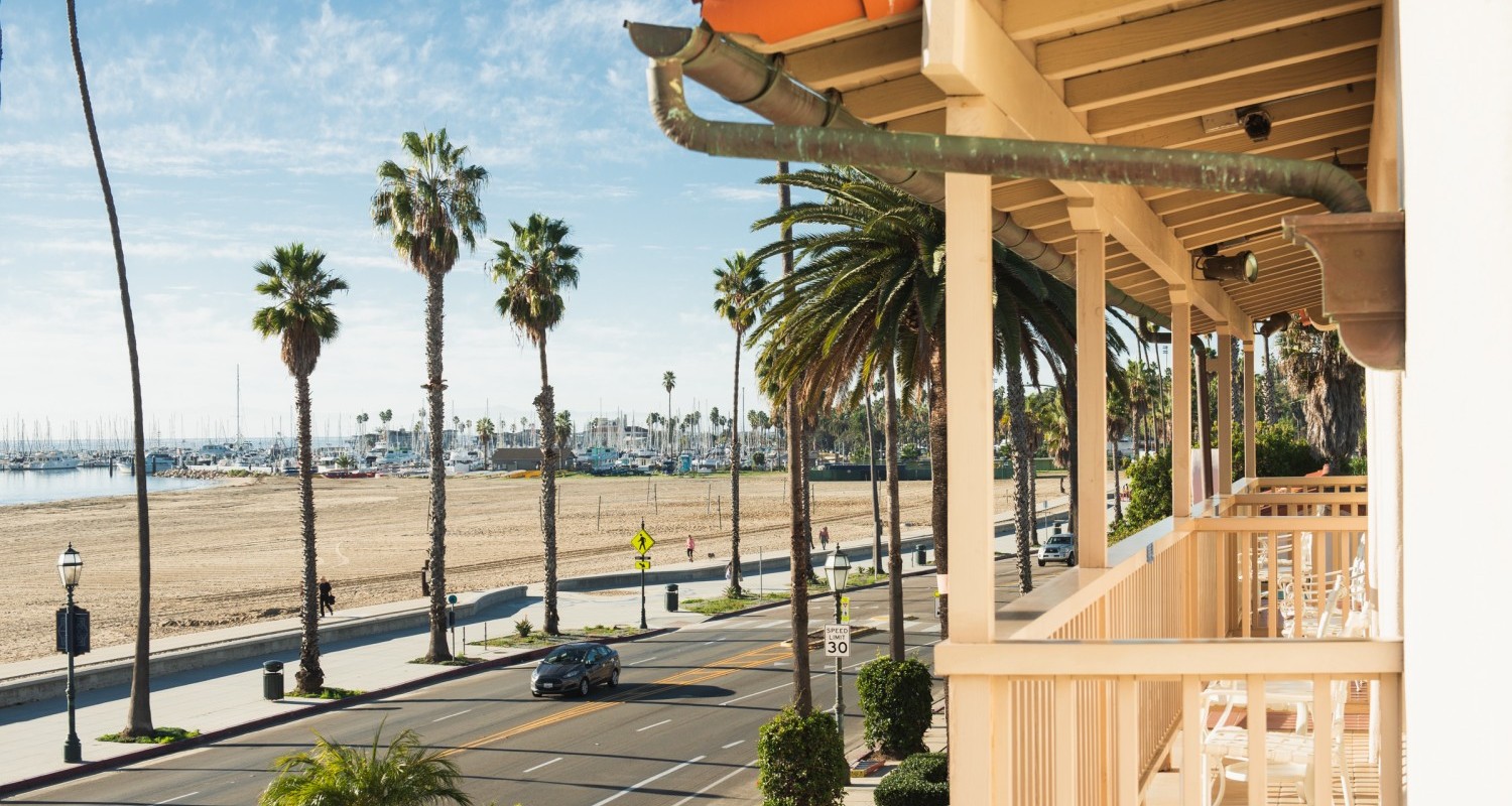 A view from the guest room balcony