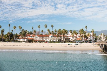 An ocean view from the local beach.