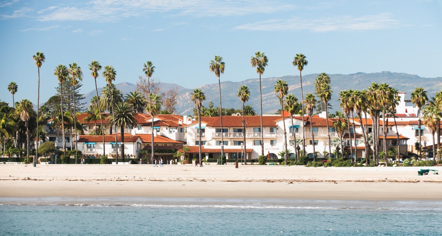 An ocean view from the local beach.